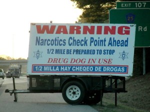 Fake drug checkpoints