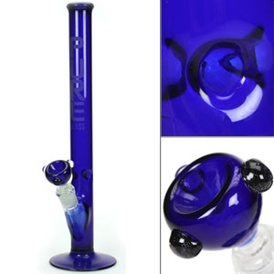 blue pure glass bong