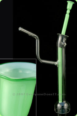 large weed green pipe
